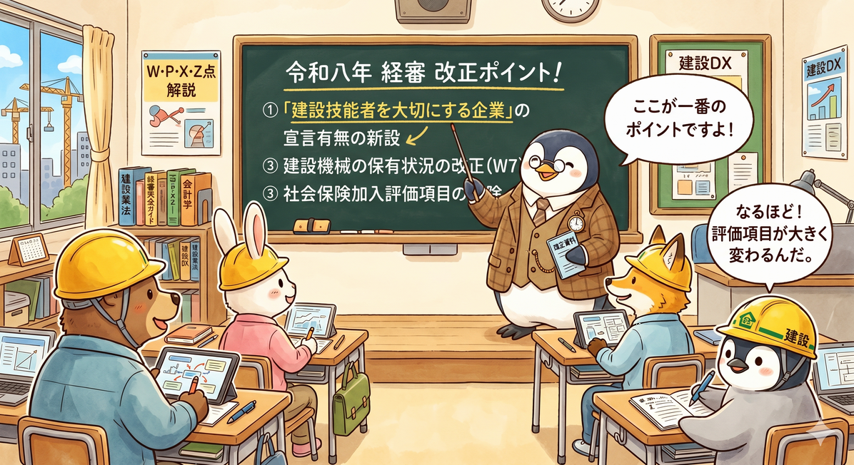 経審改正点のイメージ 行政書士吉村法務事務所