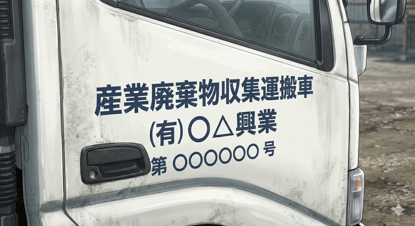 運搬車両の許可番号表示イメージ 行政書士吉村法務事務所